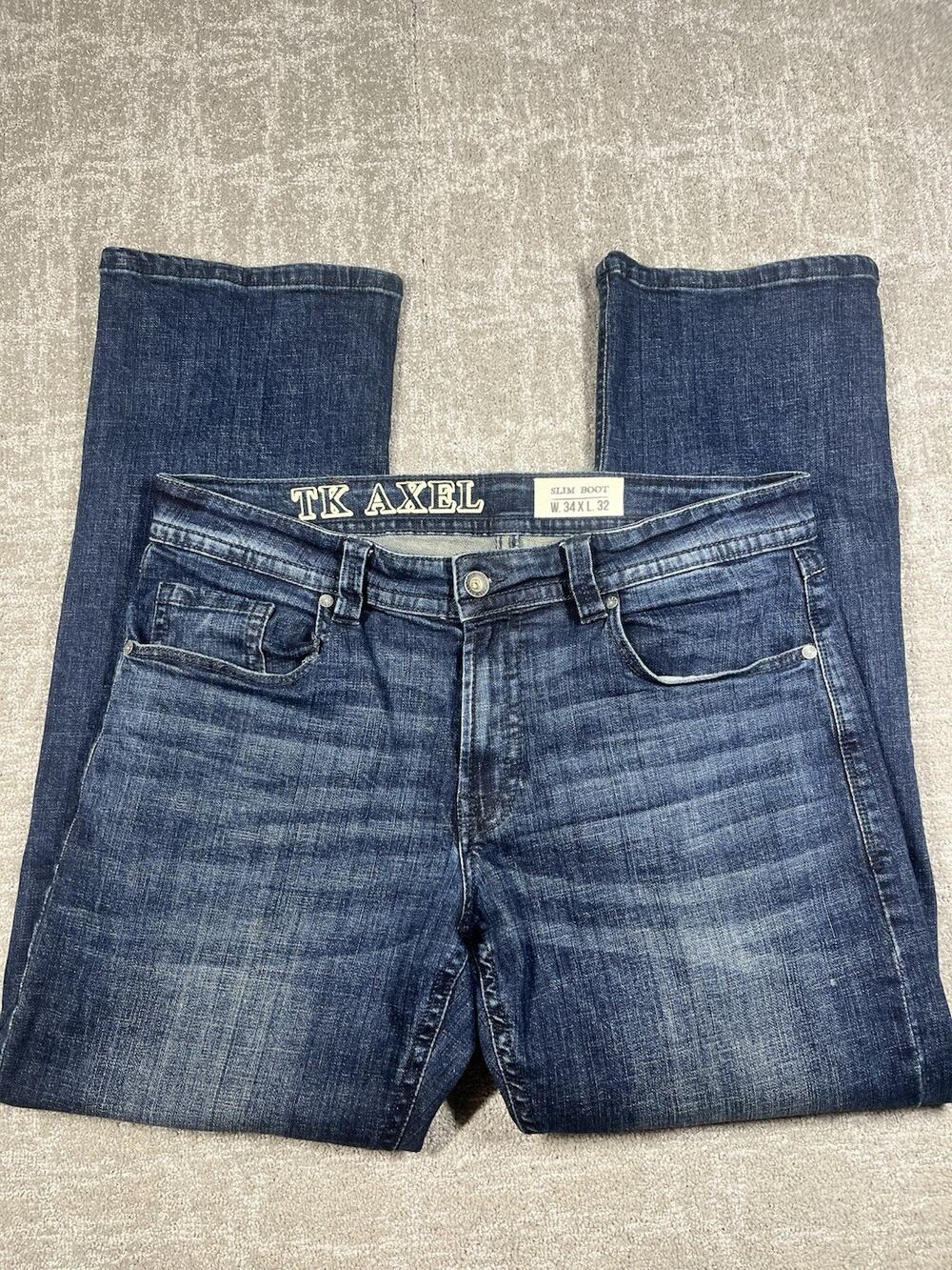 Tk Axel Slim Boot Men’s Blue Jean Size 34x32